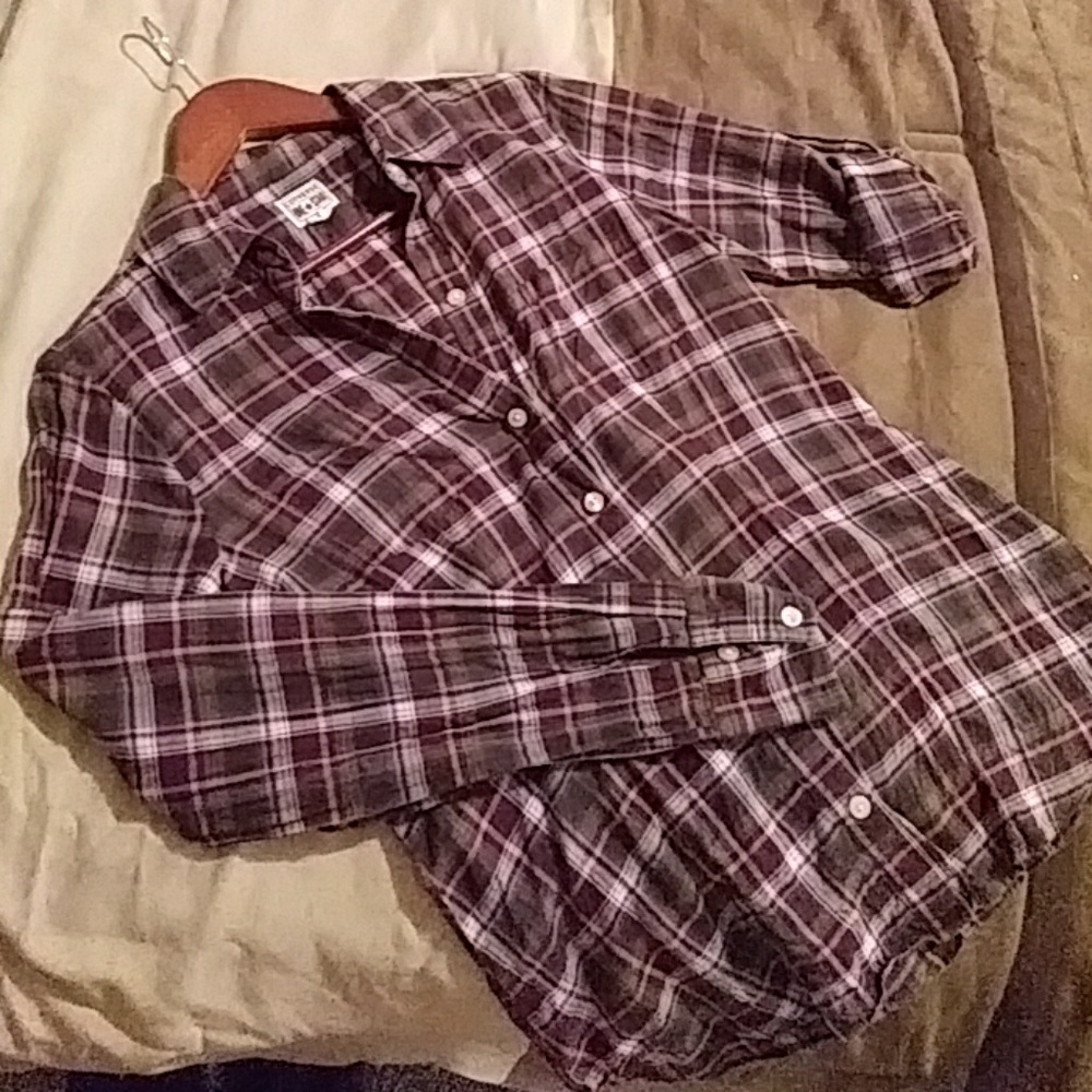 Converse plaid button up